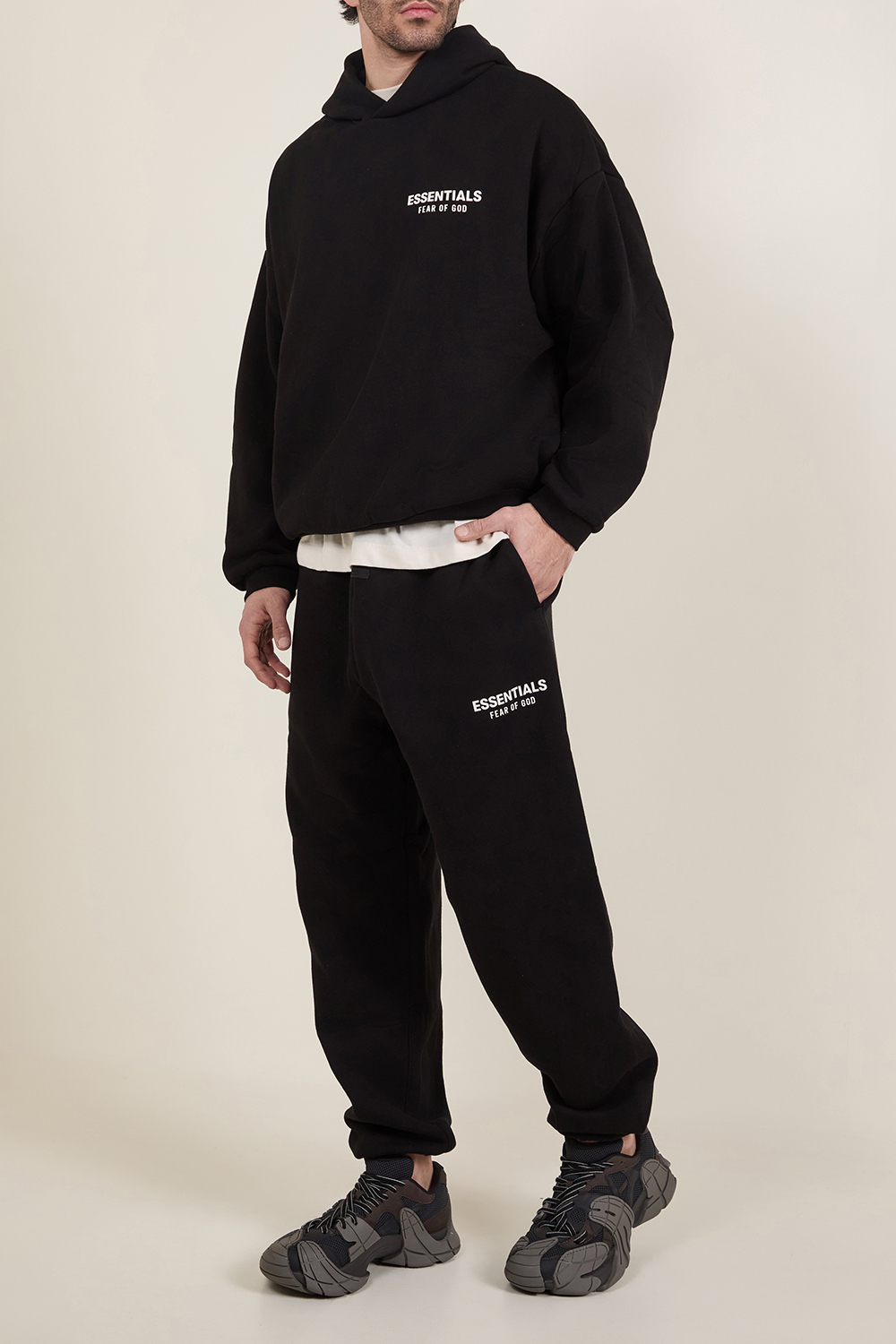 סווטשירט קפוצ'ון FEAR OF GOD ESSENTIALS